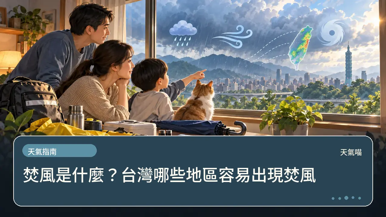 焚風是什麼?台灣哪些地區容易出現焚風主題插畫