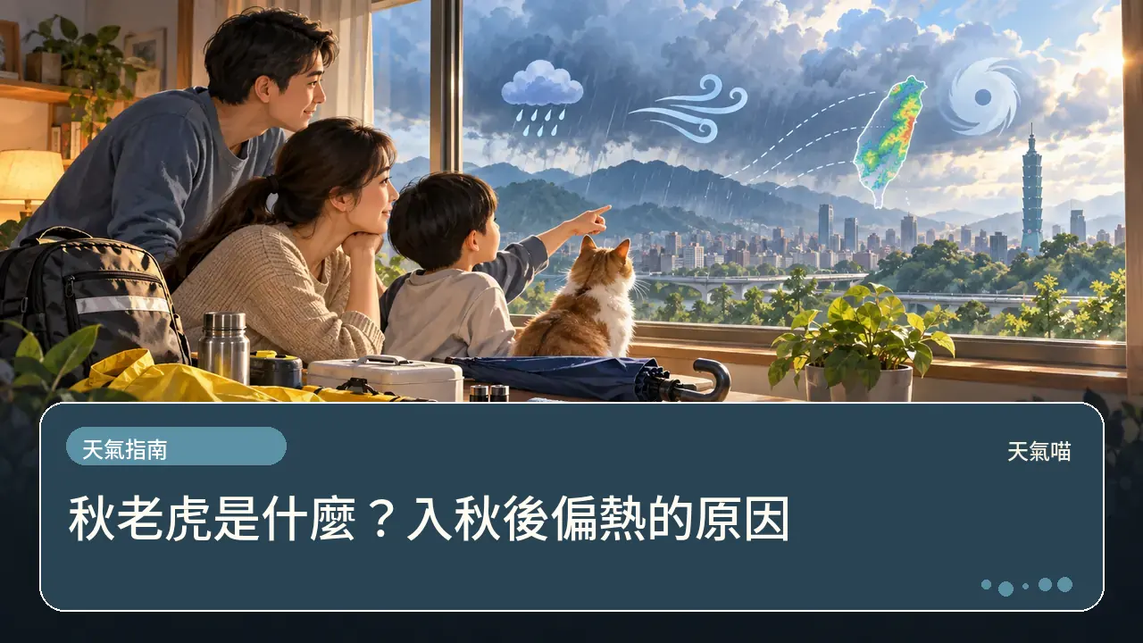 秋老虎是什麼?入秋後偏熱的原因主題插畫